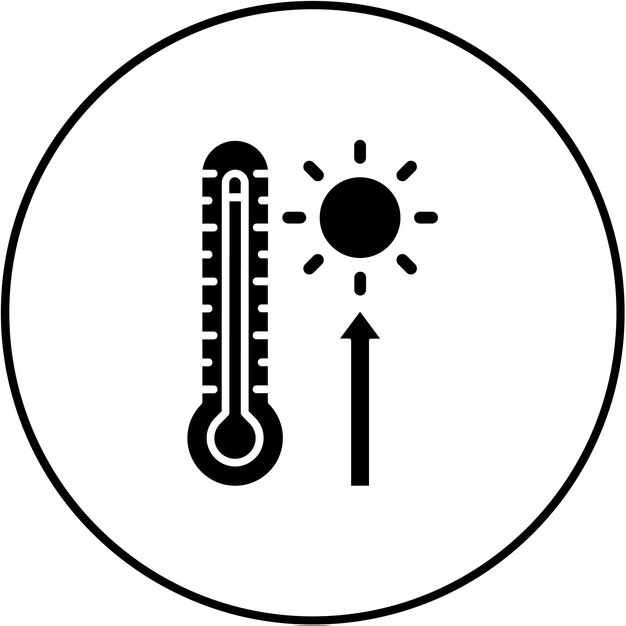 una señal que dice que la temperatura está en el aire