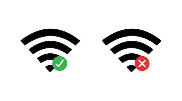 señal de red de Internet Sí y No elemento gráfico vectorial
