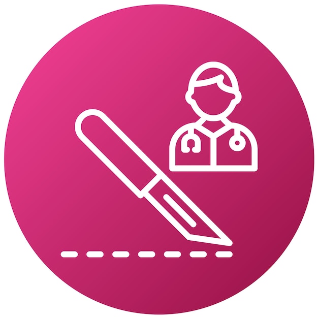una señal rosa y púrpura que dice personal médico