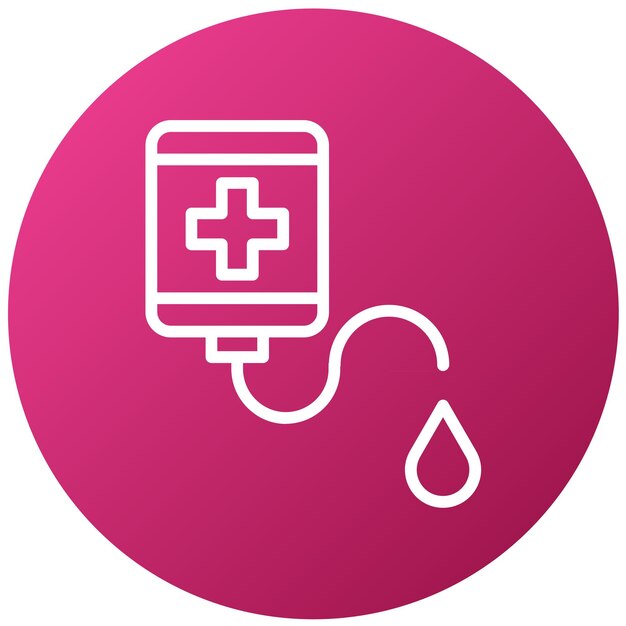 una señal rosa que dice sangre médica en él
