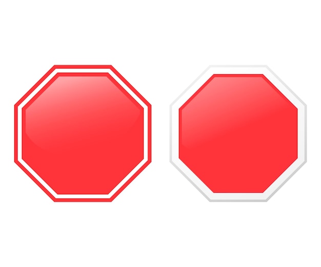 Señal de stop aislada sobre fondo blanco Ilustración vectorial