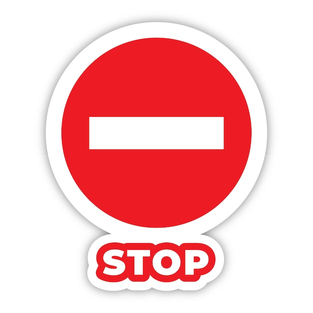 señal de stop editable moderno icono de vector y diseño de efecto de texto