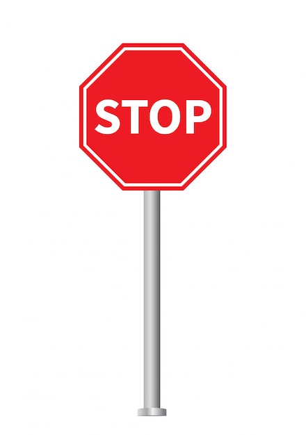 Señal de stop roja