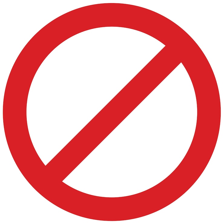Vector señal de tráfico de advertencia de entrada prohibida icono de color rojo ilustración vectorial de banner