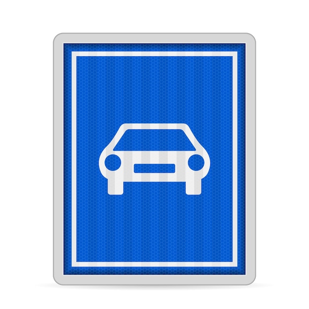 Señal de tráfico de automóviles