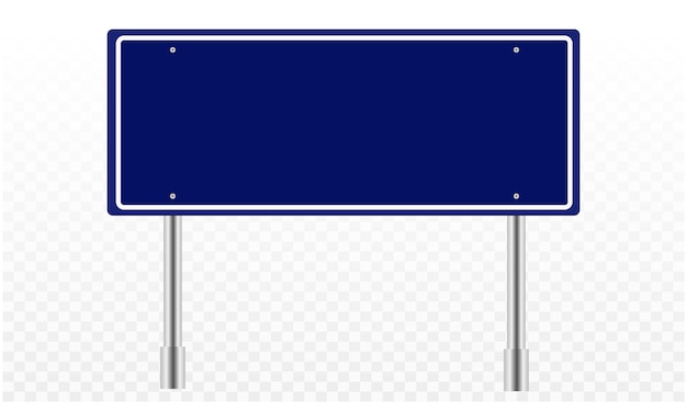 Señal de tráfico azul en blanco aislada sobre fondo transparente Ilustración vectorial