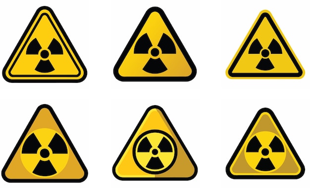 Señales de advertencia de peligro radiactivo