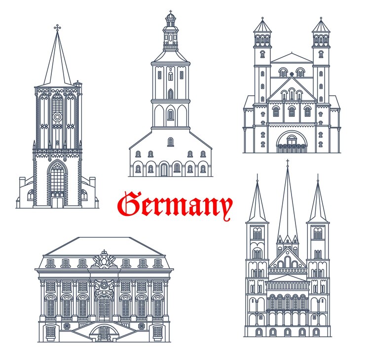 Vector señales de la arquitectura de alemania de colonia bonn