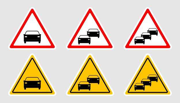 Señales de automóviles en el paquete Diseño vectorial