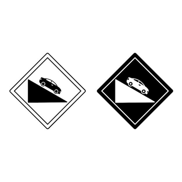 Señales de descenso empinado