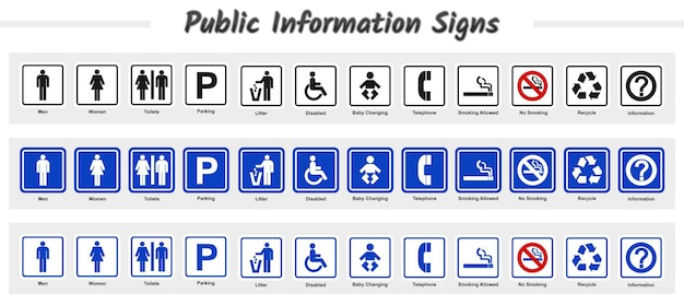 Vector señales de información pública i