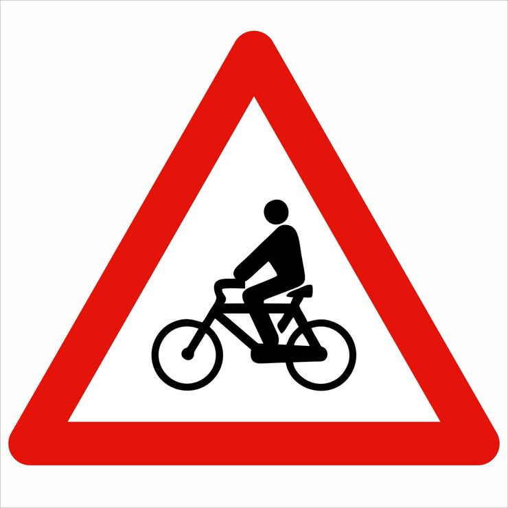 señales de tráfico ciclistas en el país español europa
