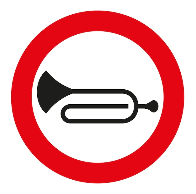 Señales de tráfico prohibición señal sonora Señal de prohibición señales de tráfico