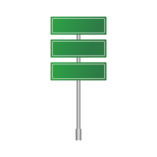 Señales de tráfico señales de tráfico verdes señales de tráfico en blanco señales en blanco vector para información de la dirección de la carretera