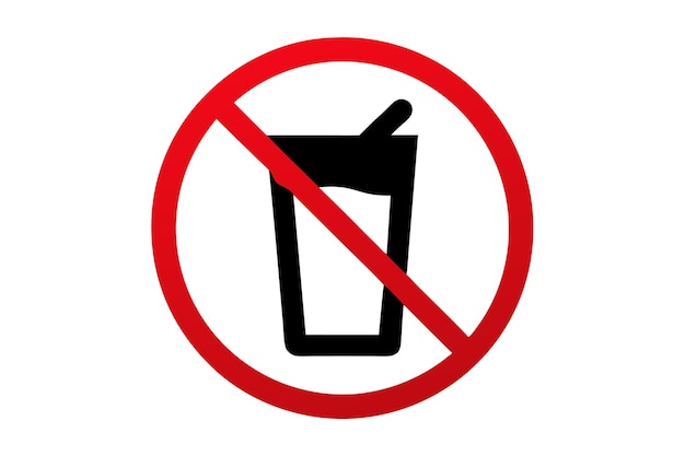Señales de zona prohibida y libre de alcohol
