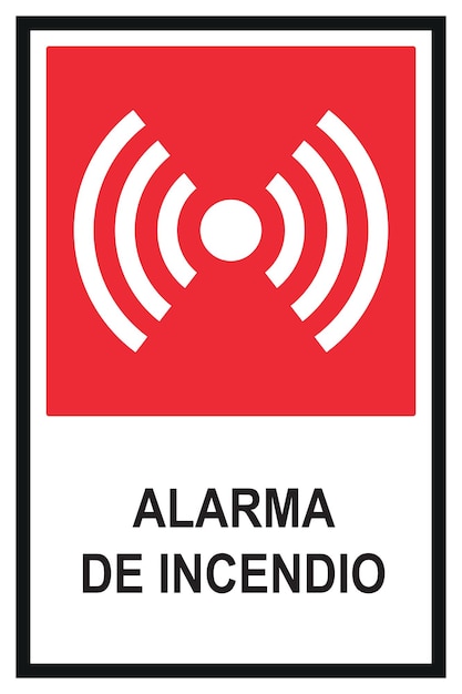 Señaletica alarma de incendio