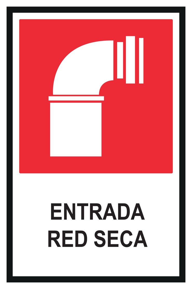 Vector señaletica entrada red seca