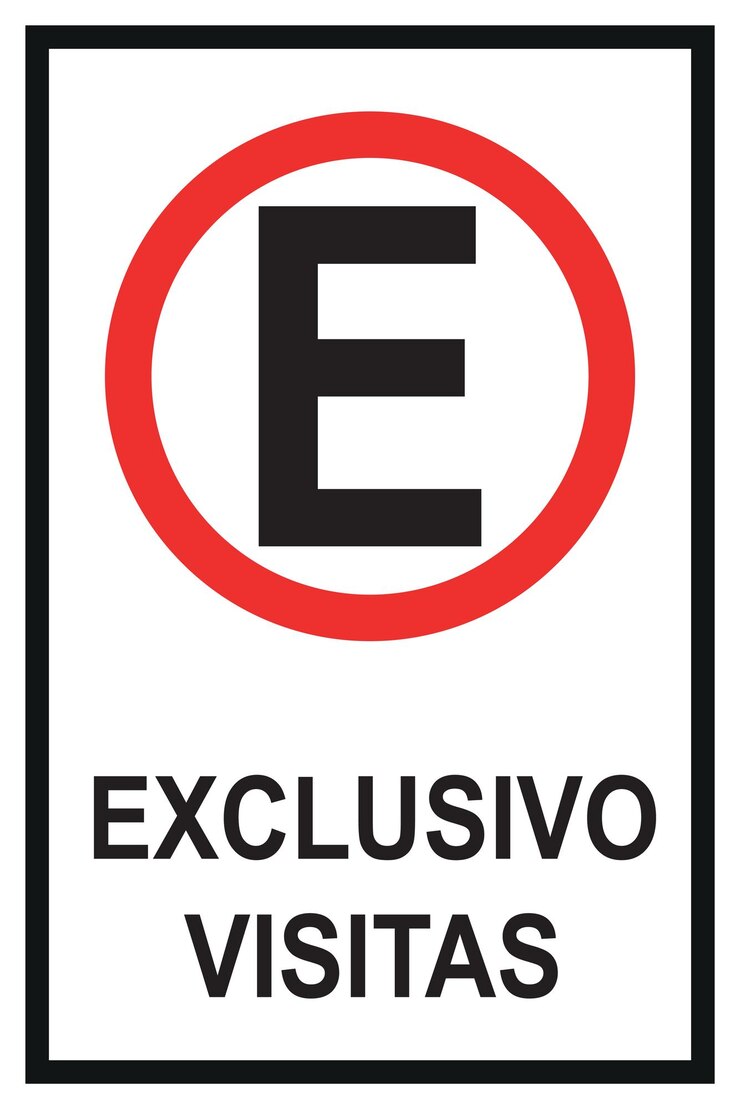 Vector señaletica estacionar exclusivo visitar