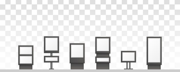 Señalización digital aislada sobre fondo blanco. a la publicidad. Letrero de caja de luz de señalización rectangular.