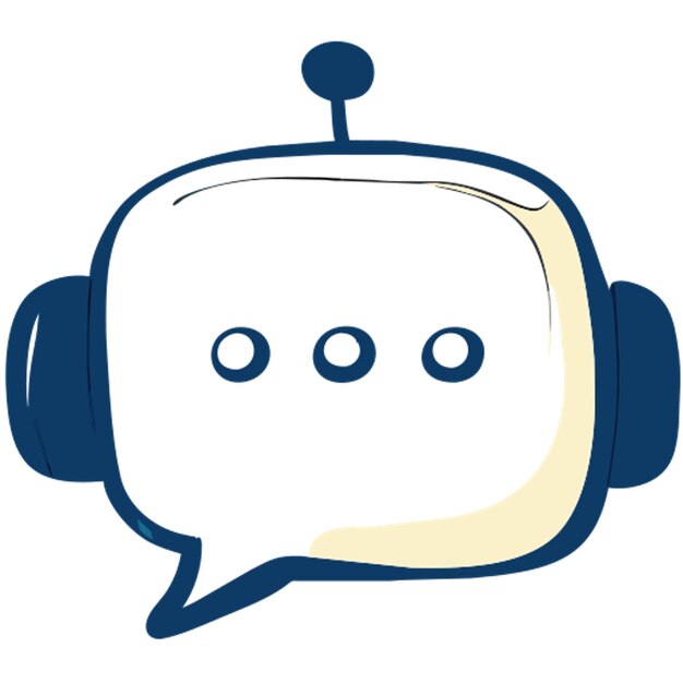 sencillo bot de charla icono de relleno de garabateo