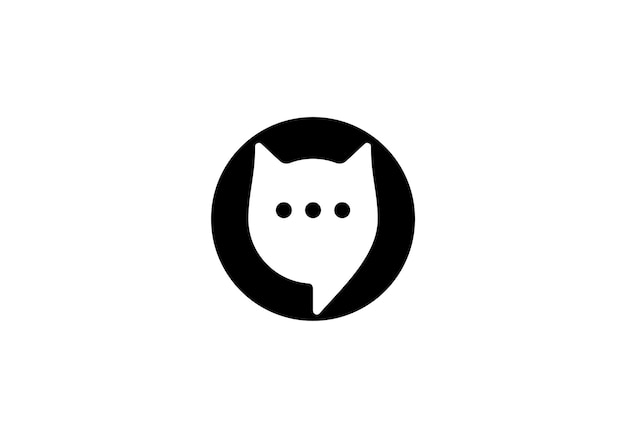 sencillo chat y charla diseño de logotipo ilustración vectorial