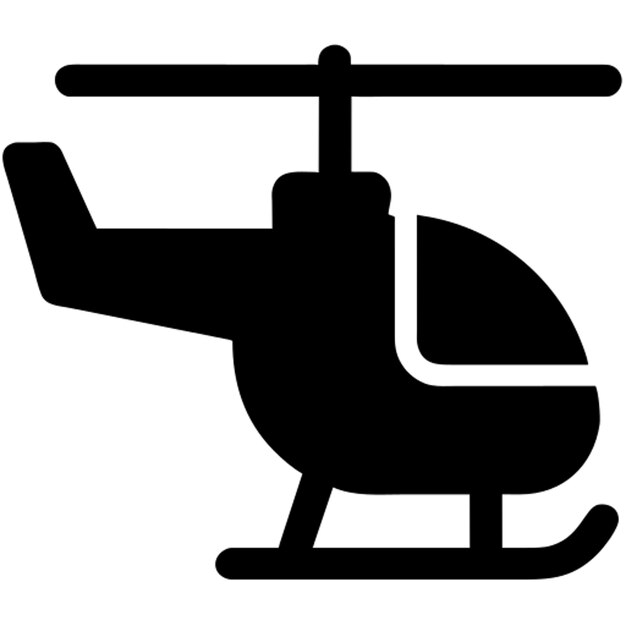 un sencillo diseño de icono de helicóptero minimalista