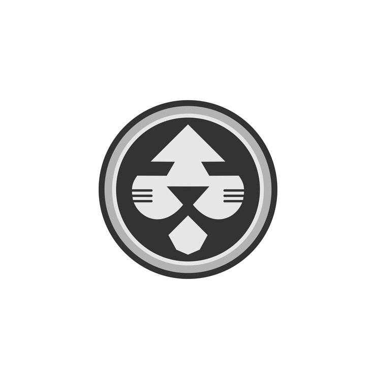 sencillo y elegante rostro de león logotipo rey de la jungla simba