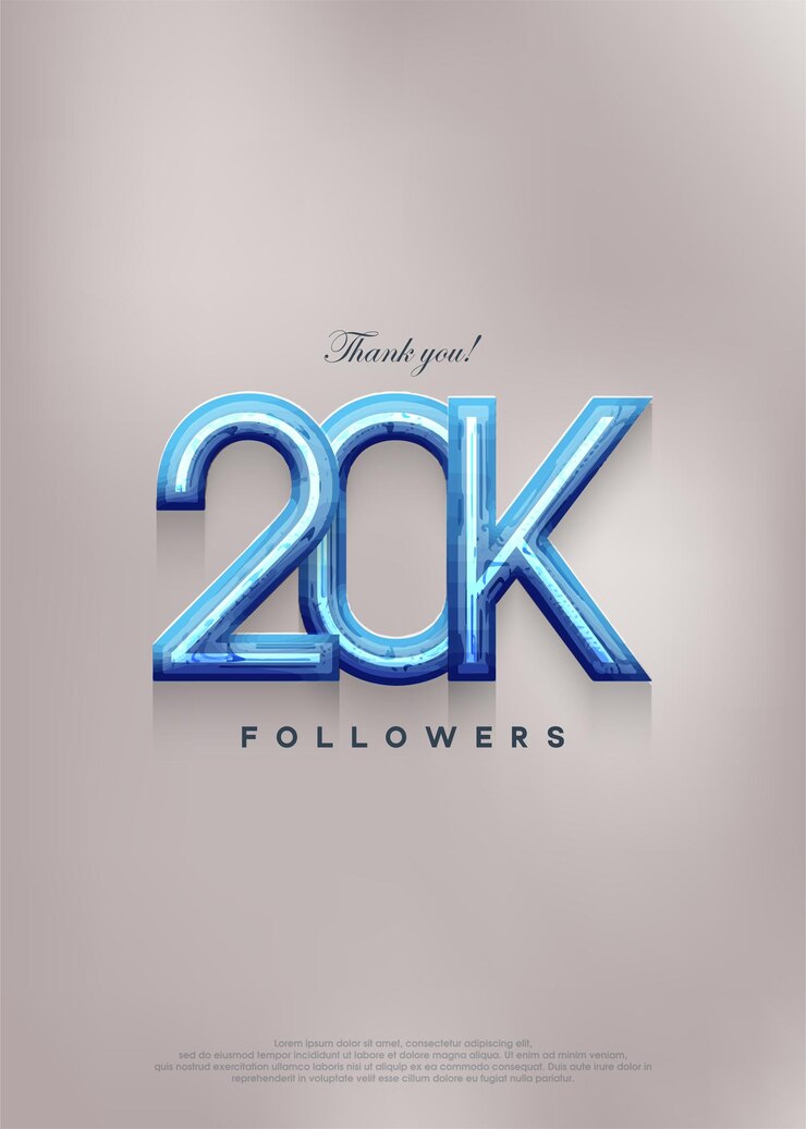 Vector sencillo y moderno gracias 20k seguidores