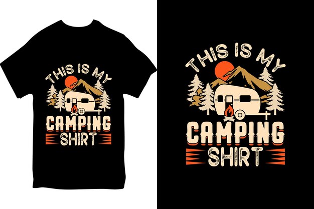 Senderismo diseño de camiseta Senderismo Amante aventura al aire libre Camping Vector gráfico para camiseta