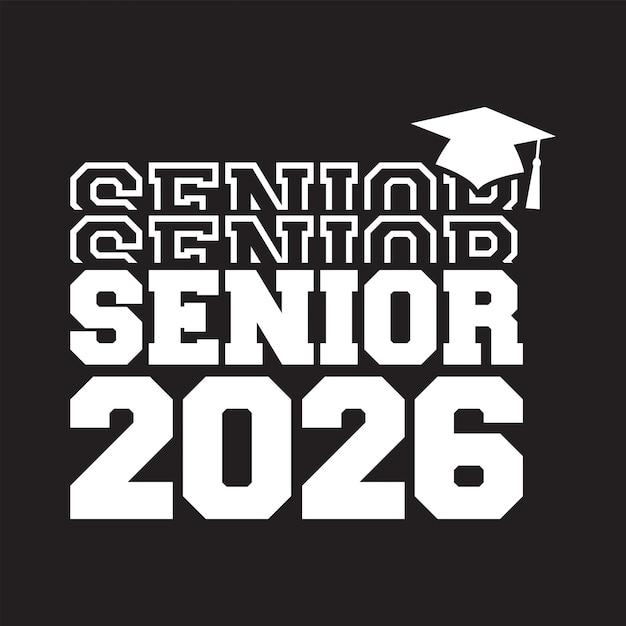 Senior class of 2026 vector, diseño de camiseta