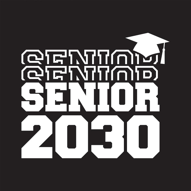 Senior class of 2030 vector, diseño de camiseta