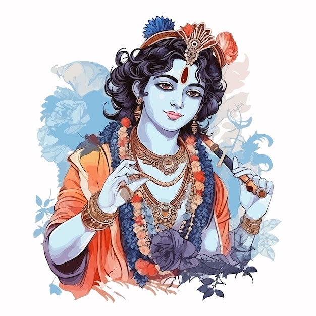 Vector el señor krishna