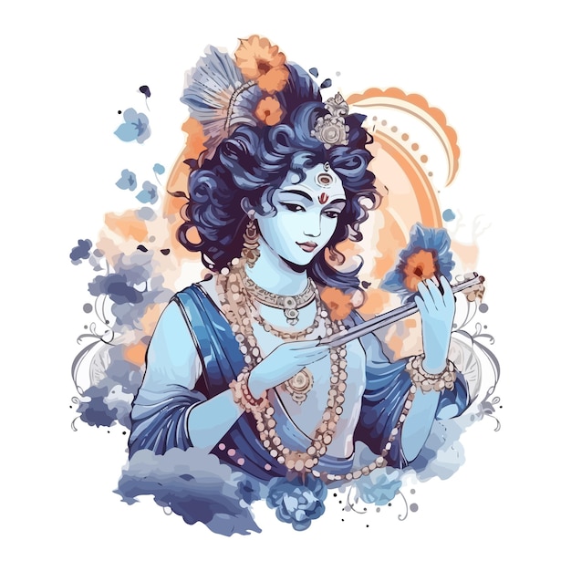 Vector el señor krishna