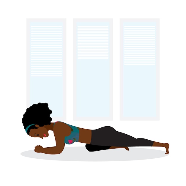 Señorita practicando yoga