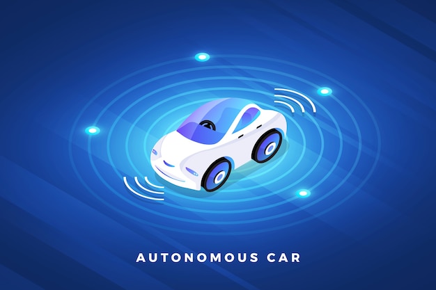 Sensores de automóvil autónomos y autónomos tecnología de vehículos sin conductor smart car