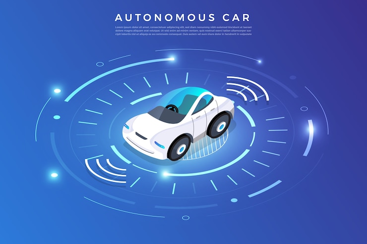 Vector sensores de automóvil autónomos y autónomos tecnología de vehículos sin conductor smart car
