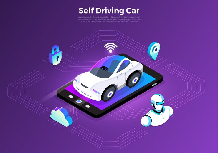Vector sensores de automóvil autónomos y autónomos tecnología de vehículos sin conductor smart car