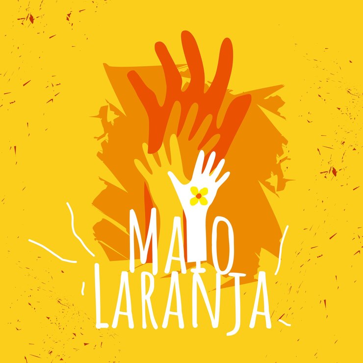 Vector sentido de la forma de la mano del vector de ayuda para conmemorar a maio laranja