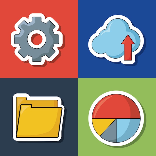 SEO optimización de motor de búsqueda y el icono de marketing