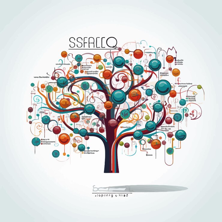 Vector seo search_engine_optimization_mind_map_vector