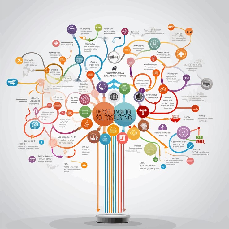Vector seo search_engine_optimization_mind_map_vector