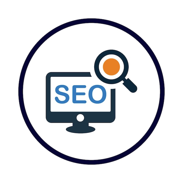 SEO web Optimización de sitios web búsqueda icono de SEO web