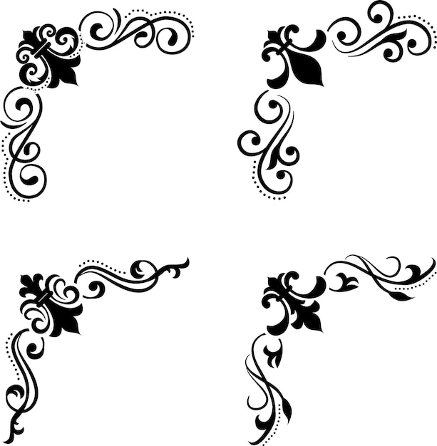 Separador de texto Decoración barroca Divisor de libros Tipografía ornamento elementos de diseño formas divisorias antiguas Ilustración de bordes