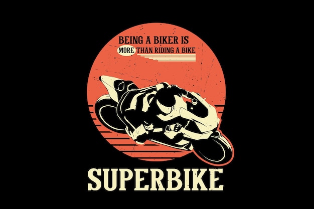 Ser un diseño de silueta de motociclista.