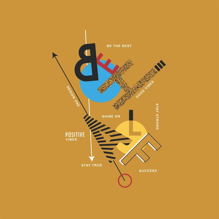 Vector ser el mejor vibespositivo moderno y elegante diseño tipográfico diseño gráfico vectorial diseño de moda