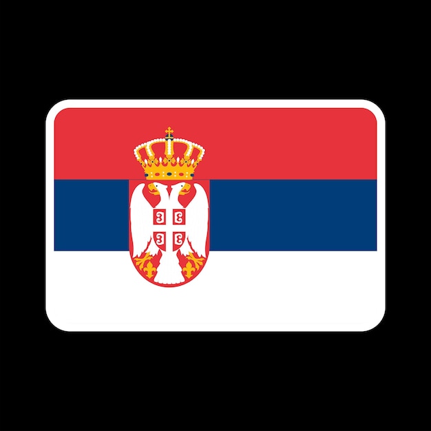 Serbia bandera colores oficiales y proporción ilustración vectorial