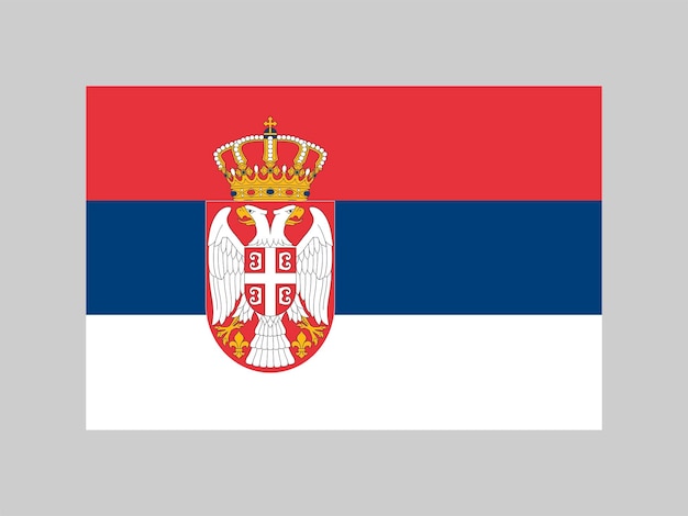 Serbia bandera colores oficiales y proporción ilustración vectorial