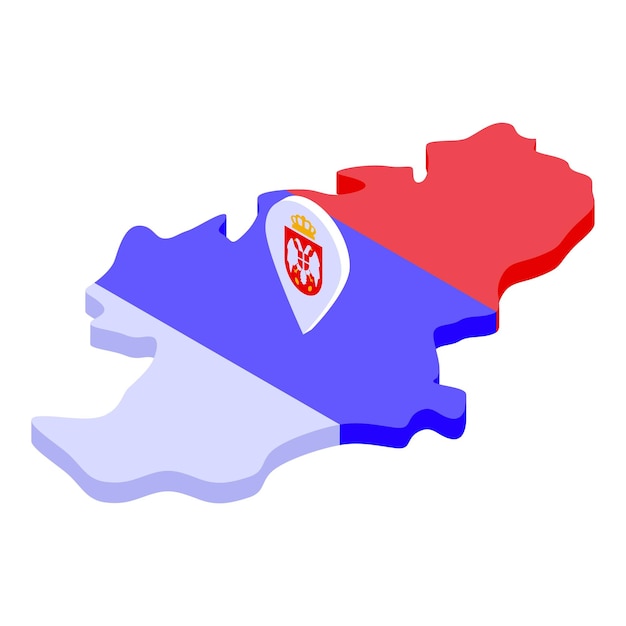 Serbia icono de referencia vector isométrico Viaje país País ciudad
