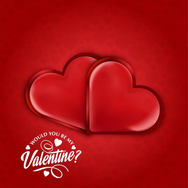 Serías mi tarjeta de San Valentín con fondo rojo