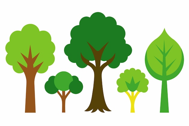 una serie de árboles con diferentes colores y las palabras árboles